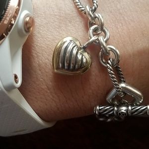 David Yurman Heart  Chain Link Toggle Bracelet